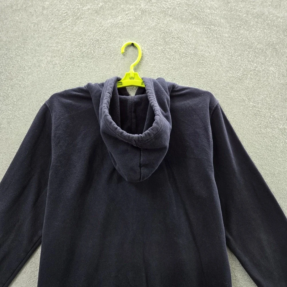 The North Face Men Hoodie M Navy Edge To Edge‎ Fleece Logo Pullover